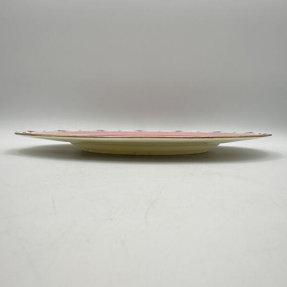 Antique Royal Worcester Plate Art Deco Hand Painted Enamel and Gilding Pink - Picture 11 of 13